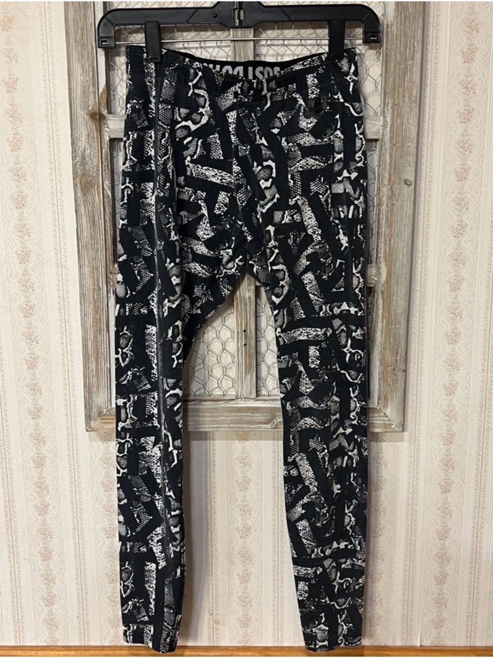 Black & White Printed Jogger Pants